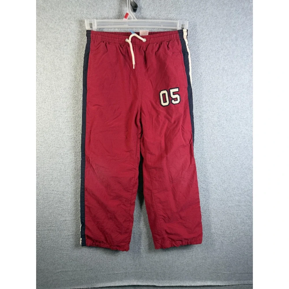 Gymboree Tracksuit Set Kids 6 Red Baseball 05 Jacket Pants Striped Athletic